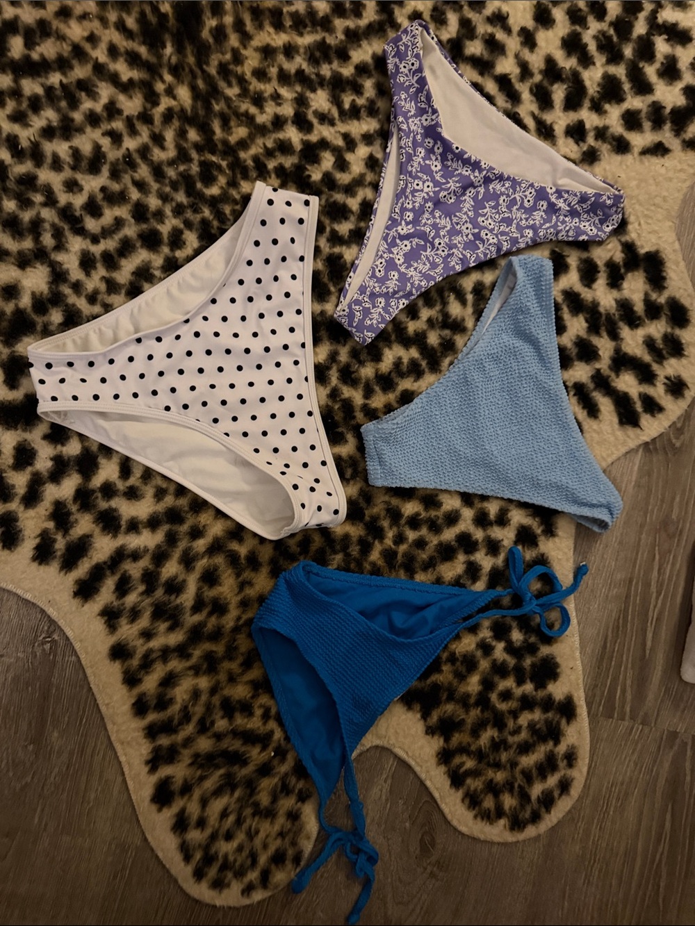 Target Women's Blue, Light Blue, White & Purple Bikini Bottoms Set